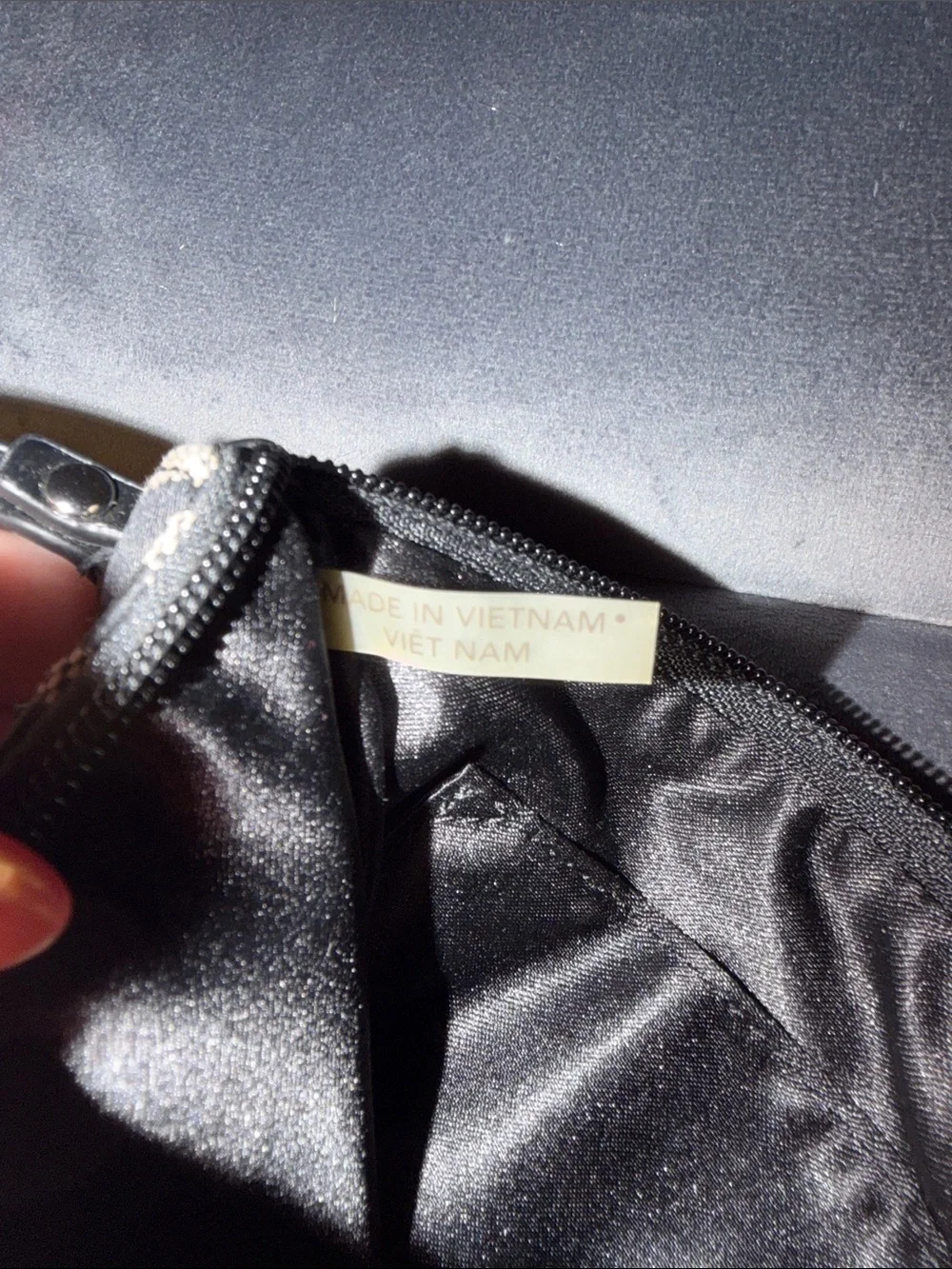 Coach Black and Tan Signature Wristlet with Turn-Lock